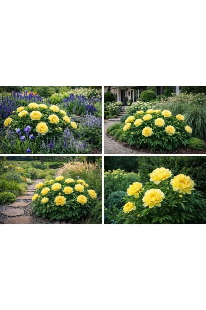 Пион Ито-гибрид Bartzella в саду